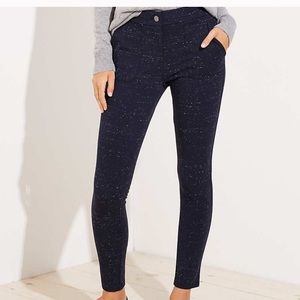 LOFT navy speckled ponte legging